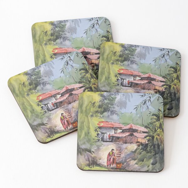 Item preview, Painting Design of a Beautiful view of a village Life designed and sold by VIVEK KUMAR RAI.
