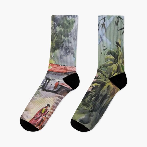 Item preview, Painting Design of a Beautiful view of a village Life designed and sold by VIVEK KUMAR RAI.