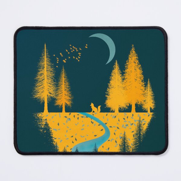 Item preview, Fox night in mustard tones designed and sold by cesartorresart.