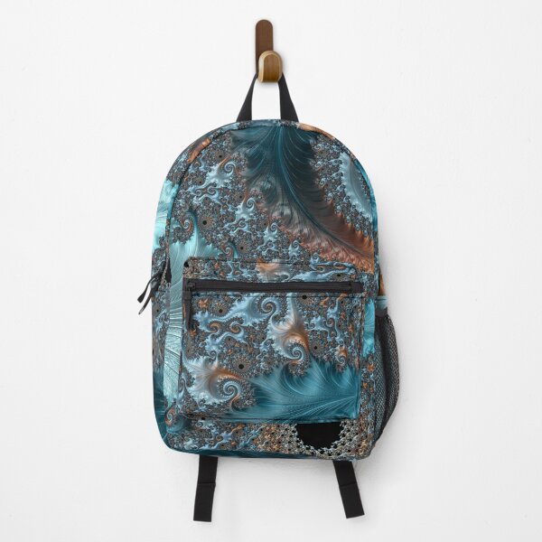 Artikelvorschau, Feathery Flow Teal und Taupe - Fraktale Kunst entworfen und verkauft von Jillianamatt.