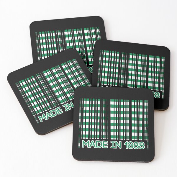 Item preview, MADE IN 1888, Glasgow Celtic Football Club Green and White Barcode Design designed and sold by MacPean.