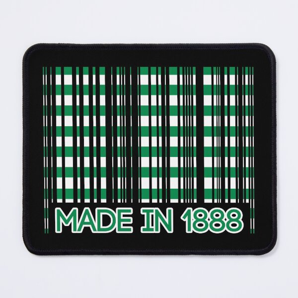 Item preview, MADE IN 1888, Glasgow Celtic Football Club Green and White Barcode Design designed and sold by MacPean.