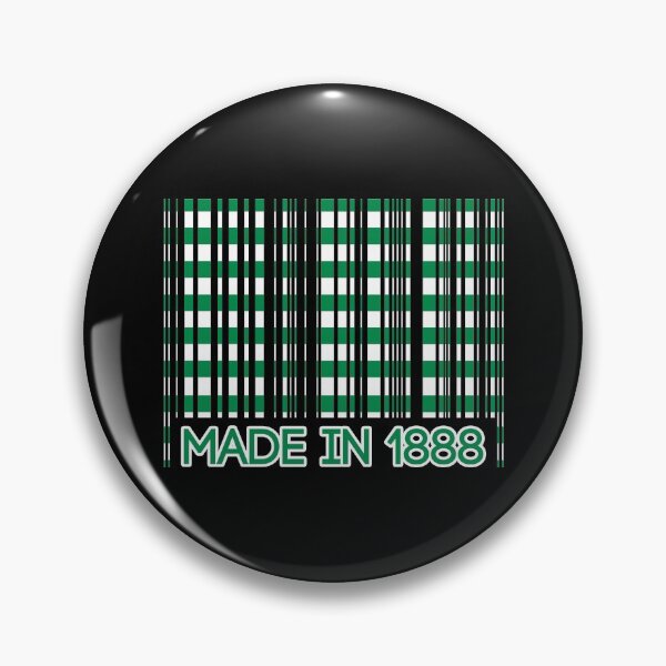 Item preview, MADE IN 1888, Glasgow Celtic Football Club Green and White Barcode Design designed and sold by MacPean.