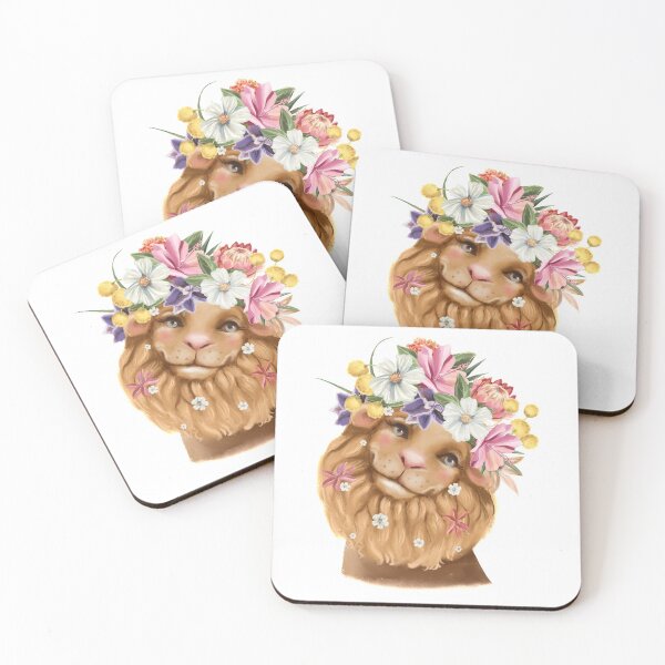 Item preview, lion watercolor portraits designed and sold by Hartics.