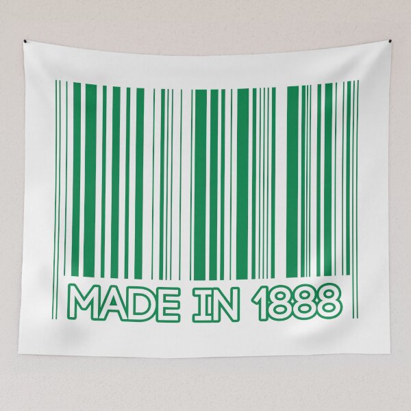 Item preview, MADE IN 1888, Glasgow Celtic Football Club Green Barcode Design designed and sold by MacPean.