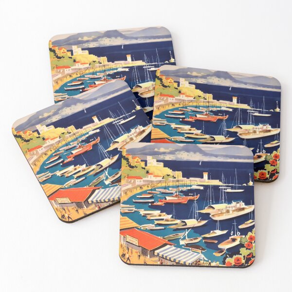 Item preview, Retro Greece Athens Sea Town View Print designed and sold by JoyforU.