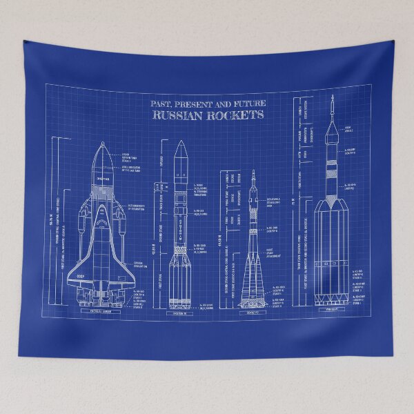 Item preview, Past, Present And Future Russian Rockets (Blueprint) designed and sold by BGALAXY.