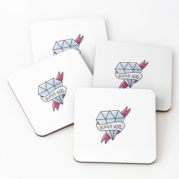 Item preview, diamond, super girl in neotraditional tattoo style designed and sold by chrystsina.