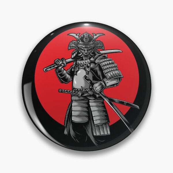 Item preview, japanese samurai warrior with two katana designed and sold by bisly.