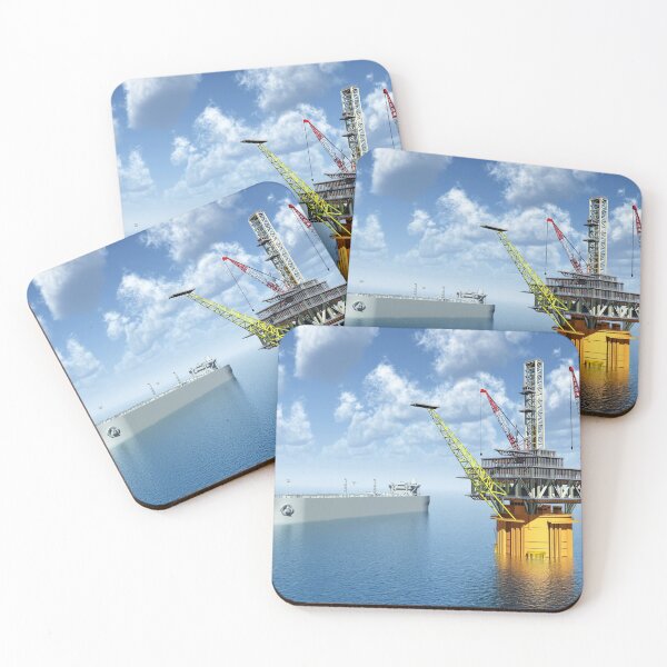 Item preview, Oil drilling platform in the sea and oil tankers designed and sold by MIRO3D.