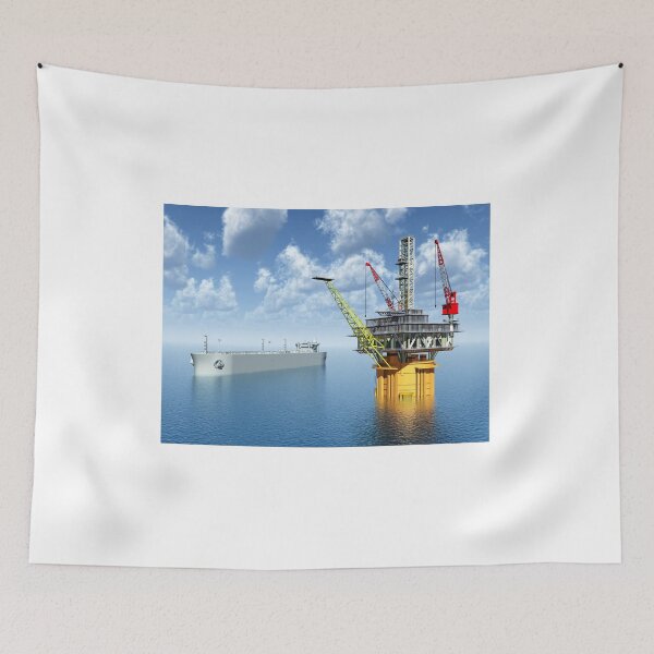 Item preview, Oil drilling platform in the sea and oil tankers designed and sold by MIRO3D.