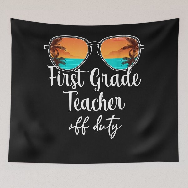 Item preview, Grade Teacher Off Duty Sunglasses Beach Sunset Palm Tree T-Shirt designed and sold by TimothyHolsi.