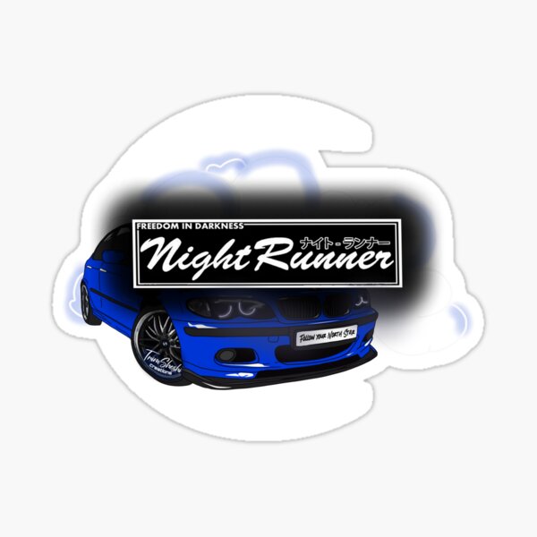 "Night Runner" Sticker for Sale by TrimSheshi | Redbubble