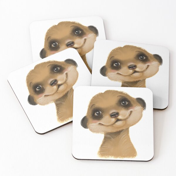 Item preview, meerkat watercolor portraits designed and sold by Hartics.