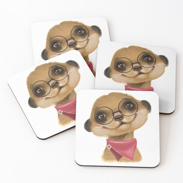 Item preview, meerkat watercolor portraits designed and sold by Hartics.