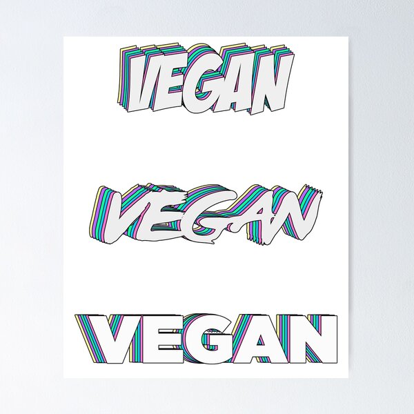 Item preview, Vegan Multicolor Sticker Pack VEGAN Vegetables Beautiful Caligraphy Veganism - Powered by Plants  designed and sold by andrei49387.