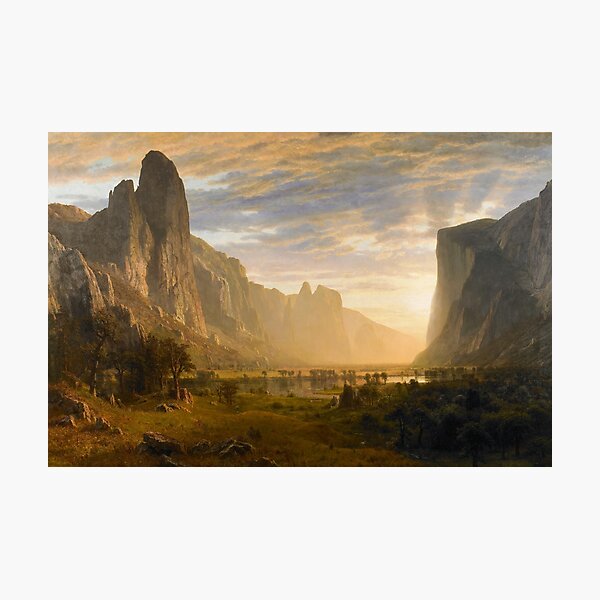 Looking Down Yosemite Valley, California - Albert Bierstadt  Photographic Print