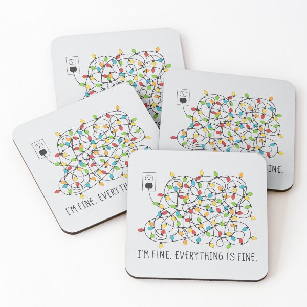 Item preview, I'm Fine Funny Twisted Christmas Lights designed and sold by Wishinglob.