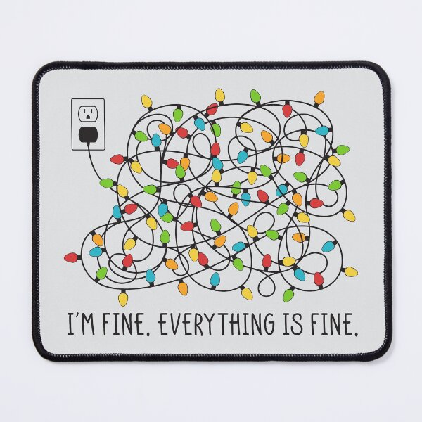 Item preview, I'm Fine Funny Twisted Christmas Lights designed and sold by Wishinglob.