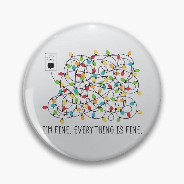 Item preview, I'm Fine Funny Twisted Christmas Lights designed and sold by Wishinglob.