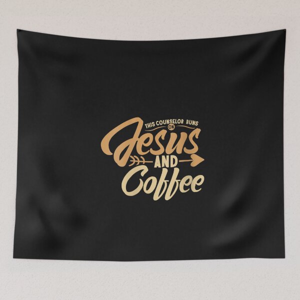 Item preview, Womens Coffee for Counselor This Counselor runs on Jesus & Coffee V-Neck T-Shirt designed and sold by shop   luisant.