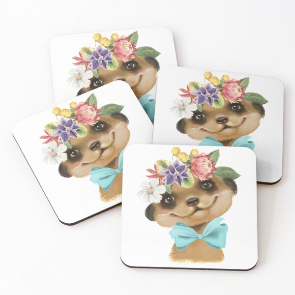 Item preview, meerkat watercolor portraits designed and sold by Hartics.