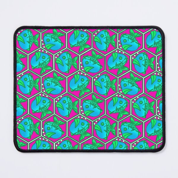 Item preview, Crazy fish in a hexagonal pattern designed and sold by SubmergeArt.