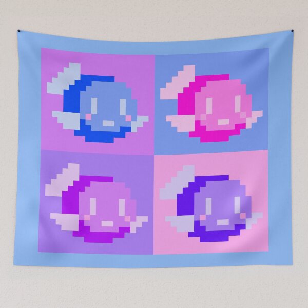 Item preview, Dreamy Colors Pixel Blowfish designed and sold by rin3d .