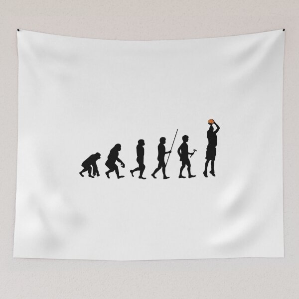 Item preview, Human Evolution Basketball print product designed and sold by theodoros20.