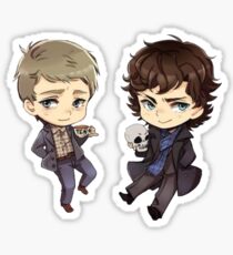 Chibi Sherlock and John Sticker