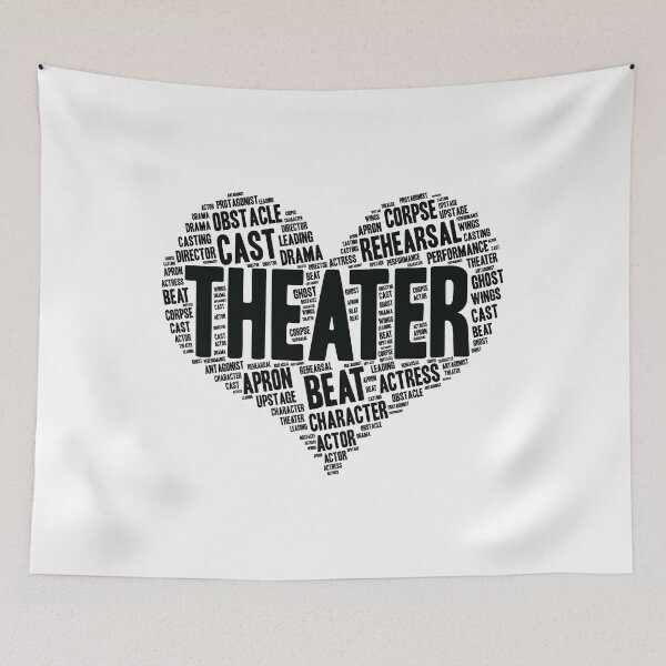 Item preview, Theater Gifts Heart Drama Love Actress Actor graphic designed and sold by theodoros20.