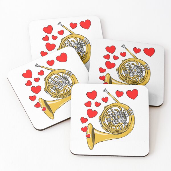 Item preview, Valentines Day French Horn Player Musician designed and sold by doodlerob.