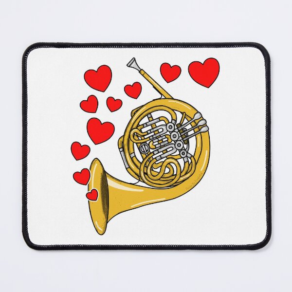 Item preview, Valentines Day French Horn Player Musician designed and sold by doodlerob.