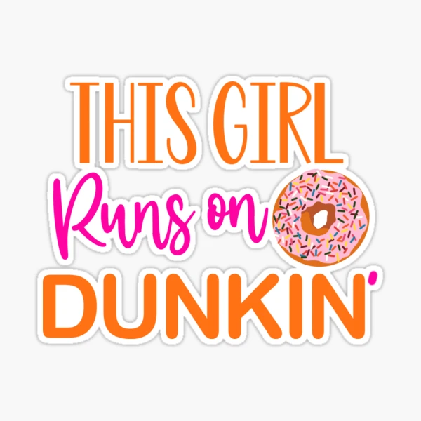 Runs on Dunkin' Sticker for Sale by PurdyCDesigns1 Redbubble
