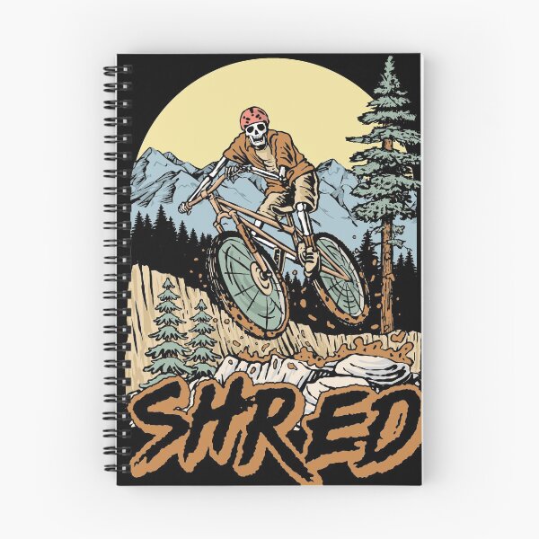 Artikelvorschau, Fetzen! Skelett-Mountainbiker-Schädel-Fahrradfahrer im Freien Grafik entworfen und verkauft von giantstepdesign.