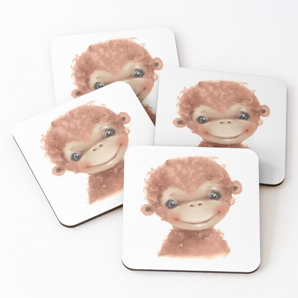 Item preview, monkey watercolor portraits designed and sold by Hartics.