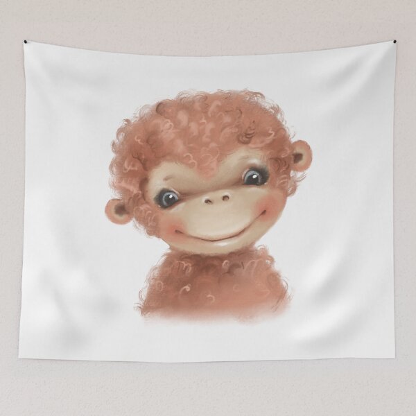 Item preview, monkey watercolor portraits designed and sold by Hartics.