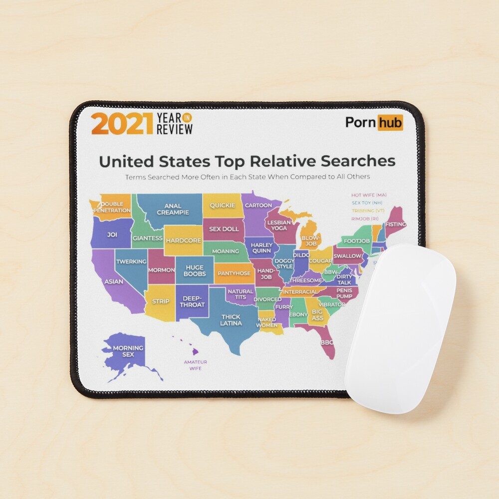 PHub map 2021 united states searches