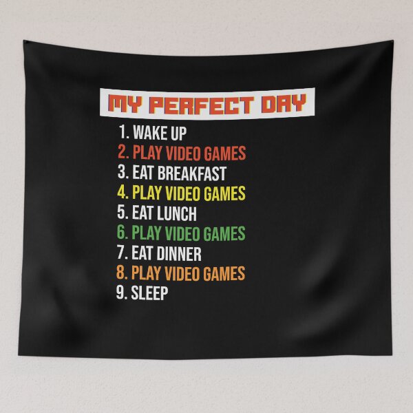 Item preview, Gamer Perfect Day, My Perfect Day , Funny Gaming Gift For Couples, Humour Gaming Present For Boys, Best Christmas Presents For Pc Gamers, For Computer Gamers designed and sold by RedHive.