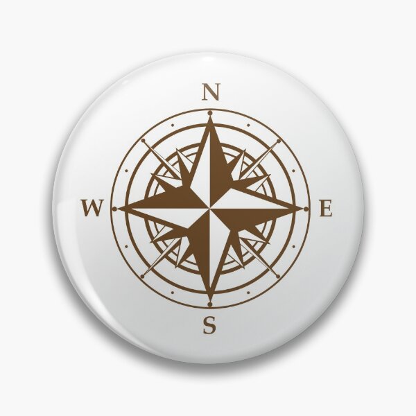 Item preview, Compass with beige background map designed and sold by l2designs.