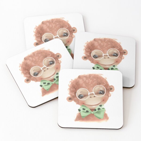 Item preview, monkey watercolor portraits designed and sold by Hartics.