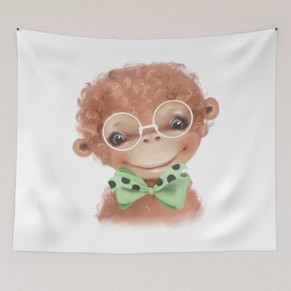 Item preview, monkey watercolor portraits designed and sold by Hartics.