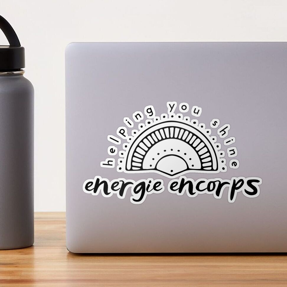 helping you shine! black Sticker