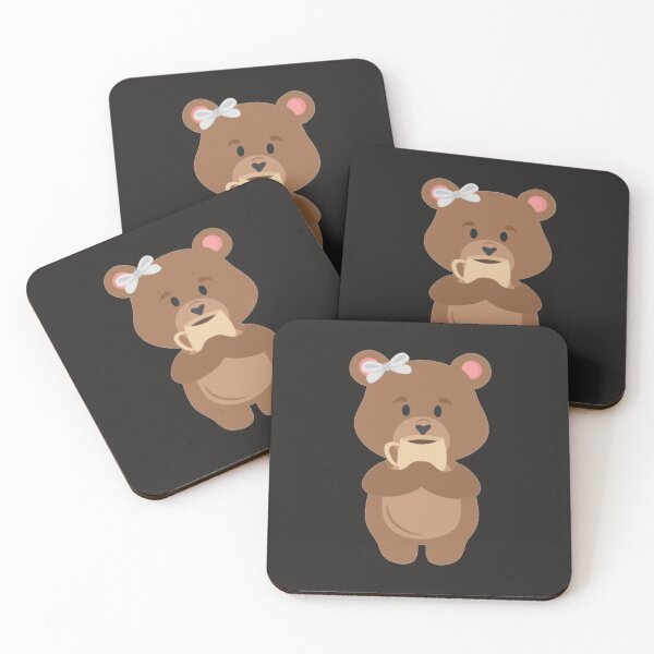 Item preview, Bear drinking coffee designed and sold by dortmond.