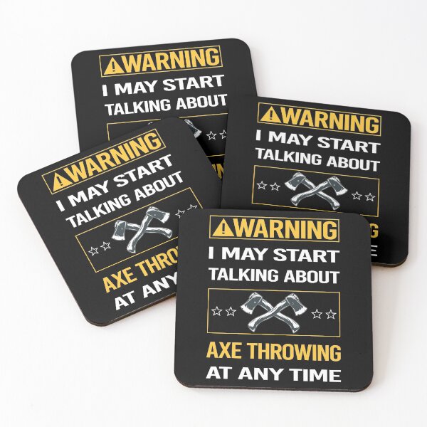Item preview, Funny Warning Axe Throwing designed and sold by ArydeaNoriega.