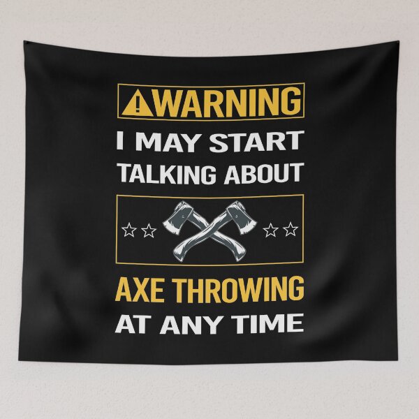 Item preview, Funny Warning Axe Throwing designed and sold by ArydeaNoriega.