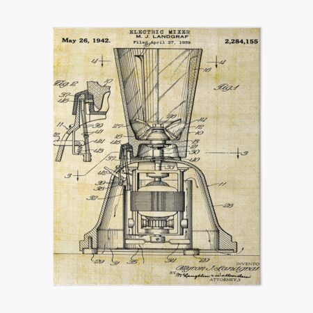 Wall Art Print, 1959 Vintage coffee maker machine patent