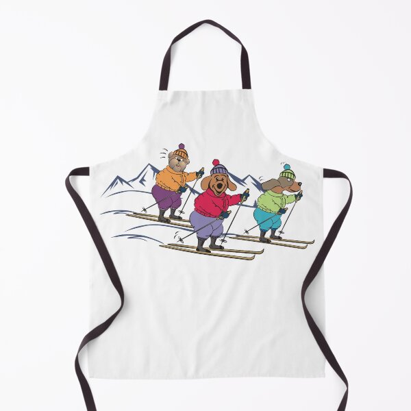 Item preview, Three Cartoon Dogs Skiing designed and sold by pixelspantry.