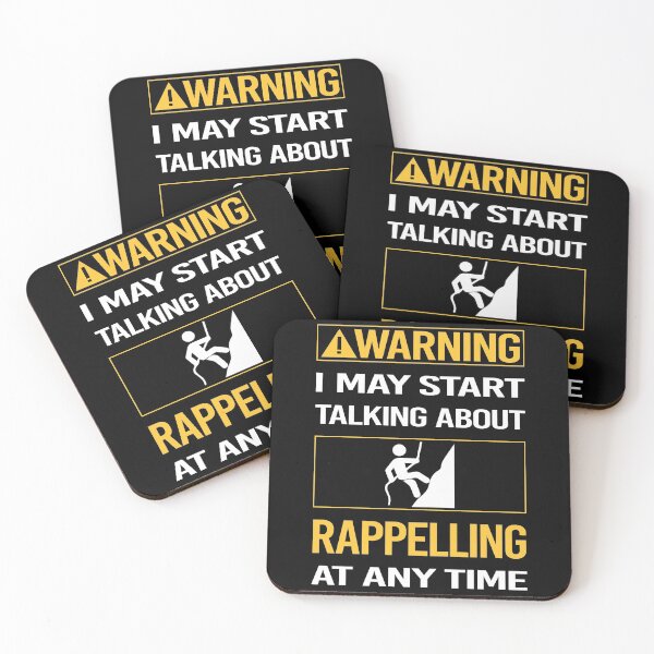 Item preview, Funny Warning Rappelling Rappel designed and sold by FulviaContreras.