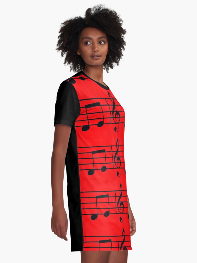 Alternate view of music notes Graphic T-Shirt Dress